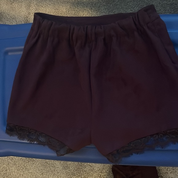 Plum Suede Short and Lace Bralette - Picture 4 of 4